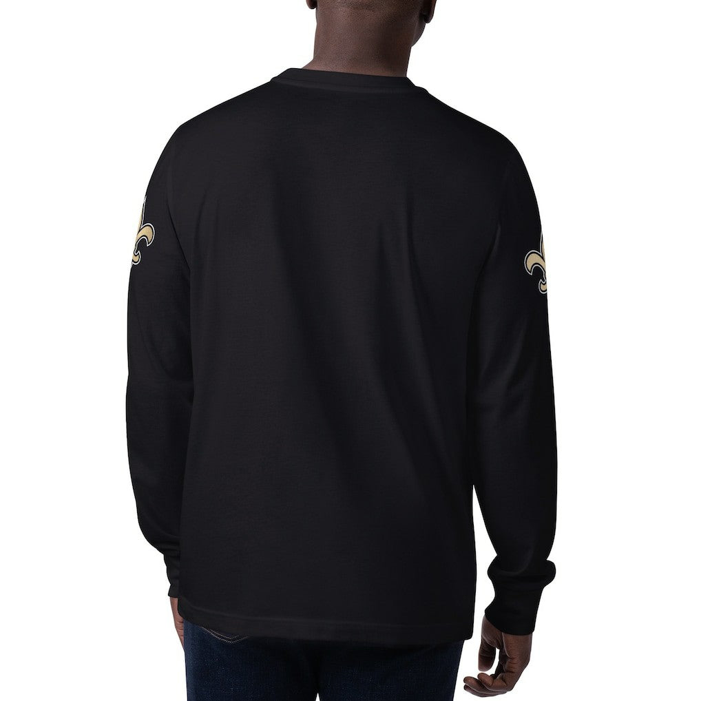 New Orleans Saints Starter Clutch Hit Long Sleeve T-Shirt Black