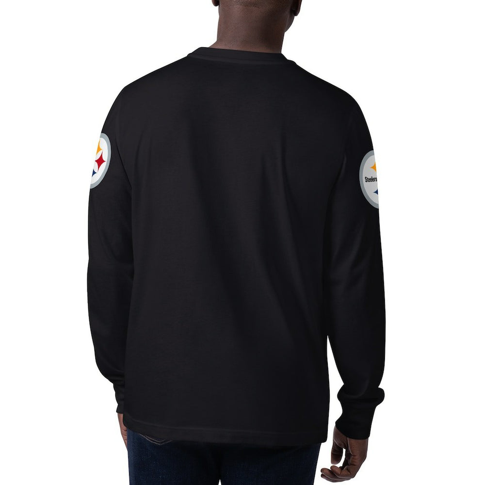 Pittsburgh Steelers Starter Clutch Hit Long Sleeve T-Shirt Black