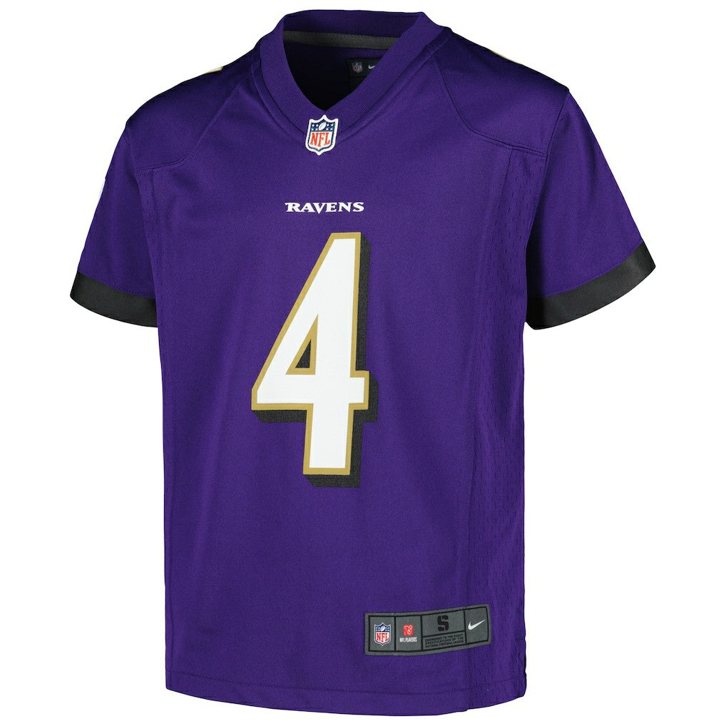 Nike Zay Flowers Baltimore Ravens Youth Game Jersey Purple