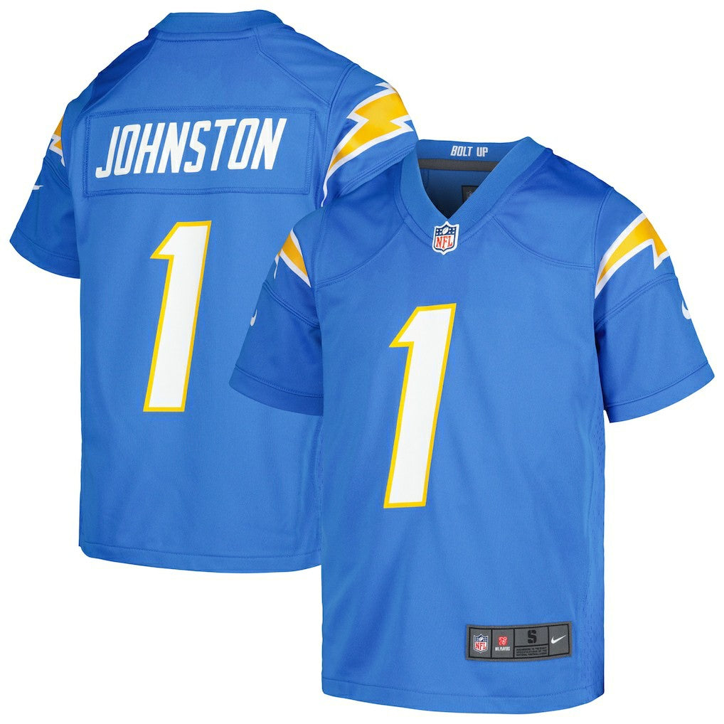 Nike Quentin Johnston Los Angeles Chargers Youth Game Jersey Powder Blue