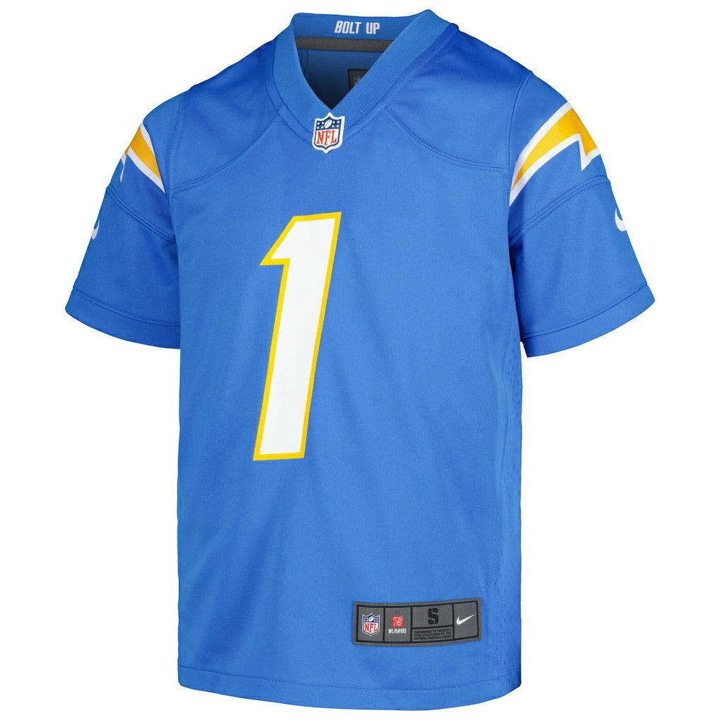 Nike Quentin Johnston Los Angeles Chargers Youth Game Jersey Powder Blue