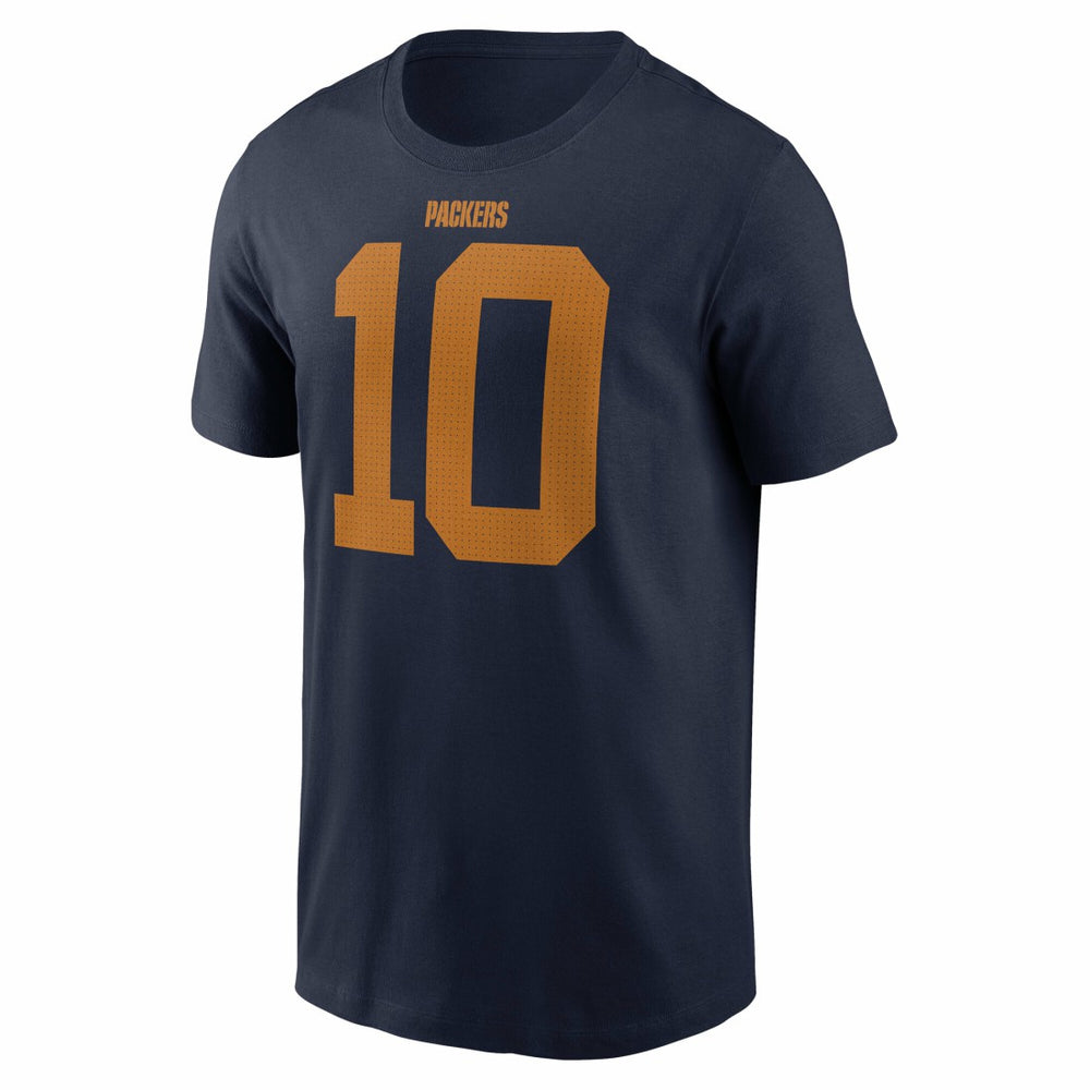 Nike Jordan Love Green Bay Packers The 1923 Classic Name & Number T-Shirt Navy