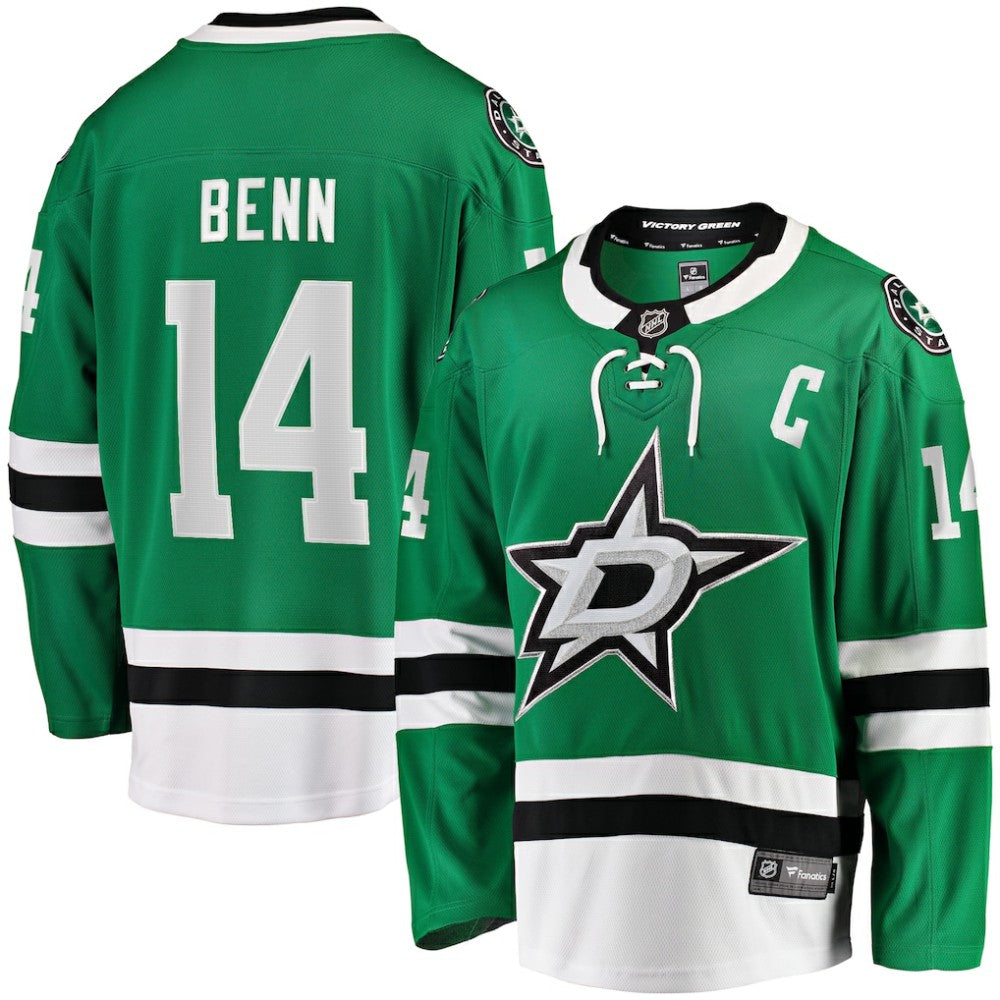 Jamie Benn Dallas Stars Fanatics Captain Patch Home Breakaway Jersey - Kelly Green - NHL 200119691