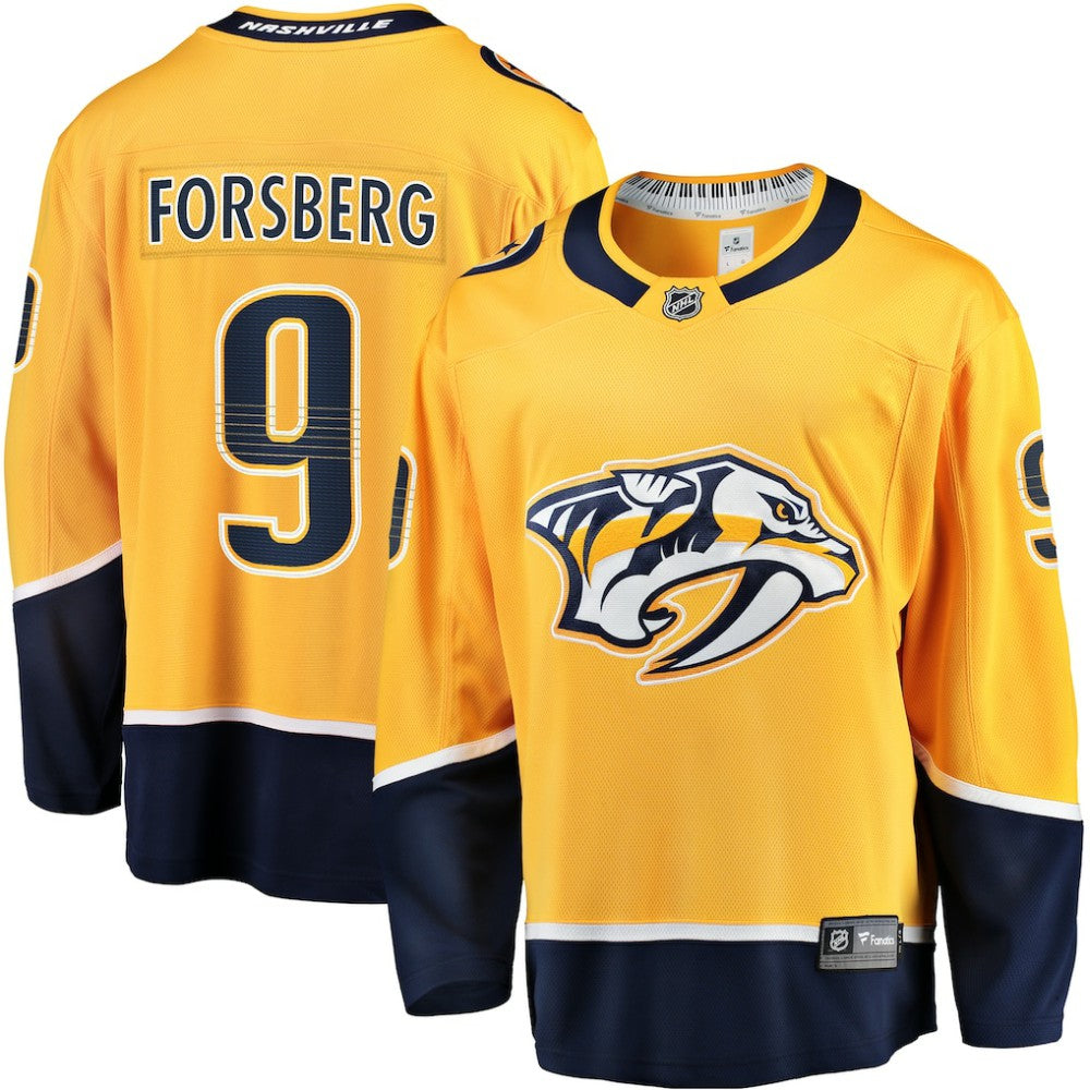 Filip Forsberg Nashville Predators Fanatics Home Breakaway Jersey - Gold - NHL 200119697