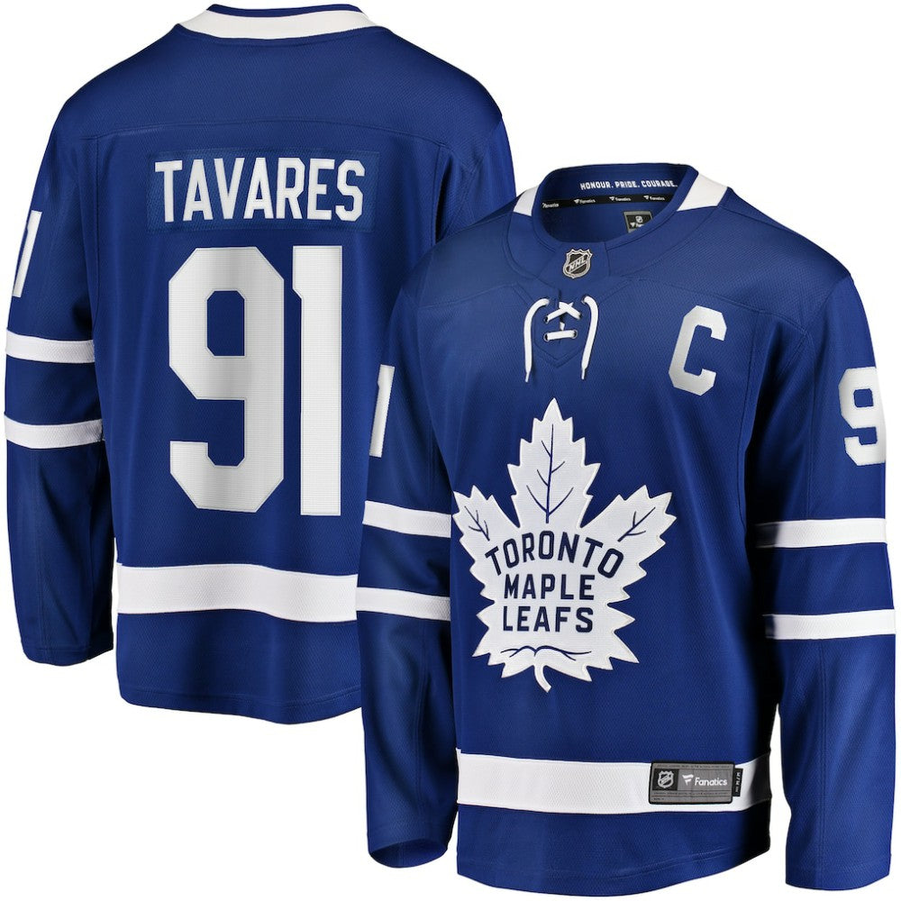 John Tavares Toronto Maple Leafs Fanatics Captain Patch Home Breakaway Jersey - Blue - NHL 200119708