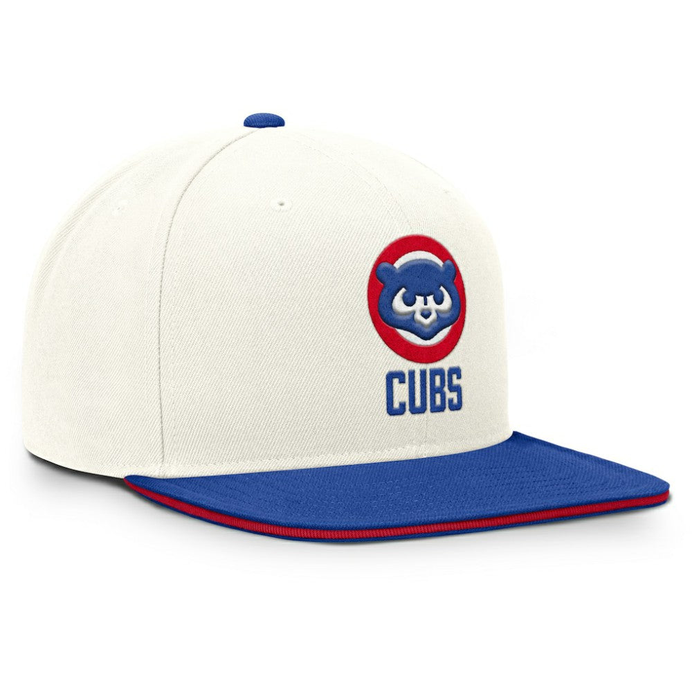 Chicago Cubs Nike Cooperstown Pro Dri-FIT Snapback Hat - Cream/Royal - Nike on Sale