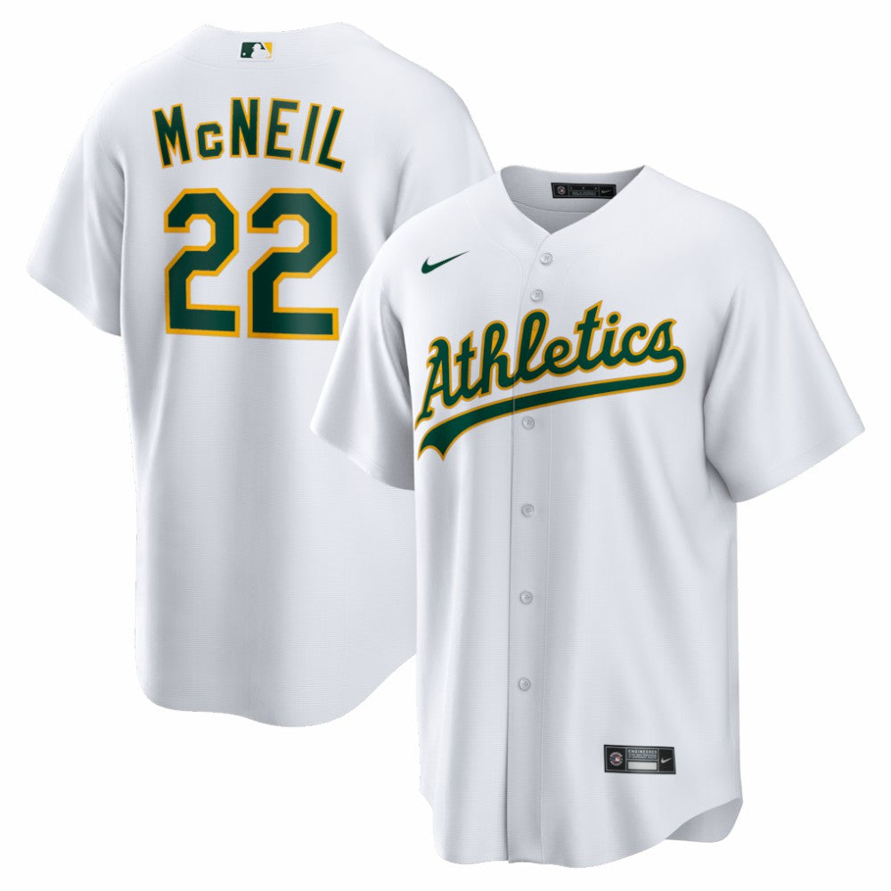 Jeff McNeil Athletics Nike Home Replica Jersey - White - Nike Discount