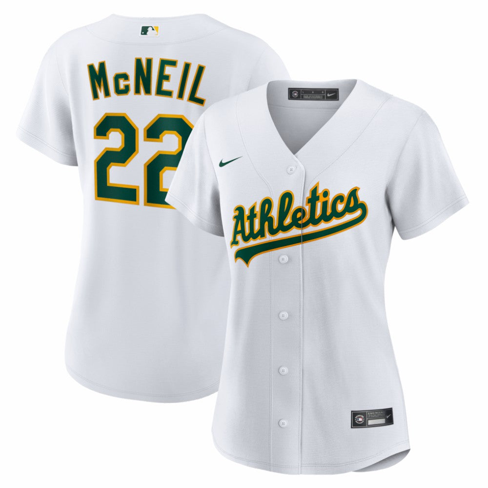 Jeff McNeil Athletics Nike Women's Home Replica Jersey - White - Nike on Sale
