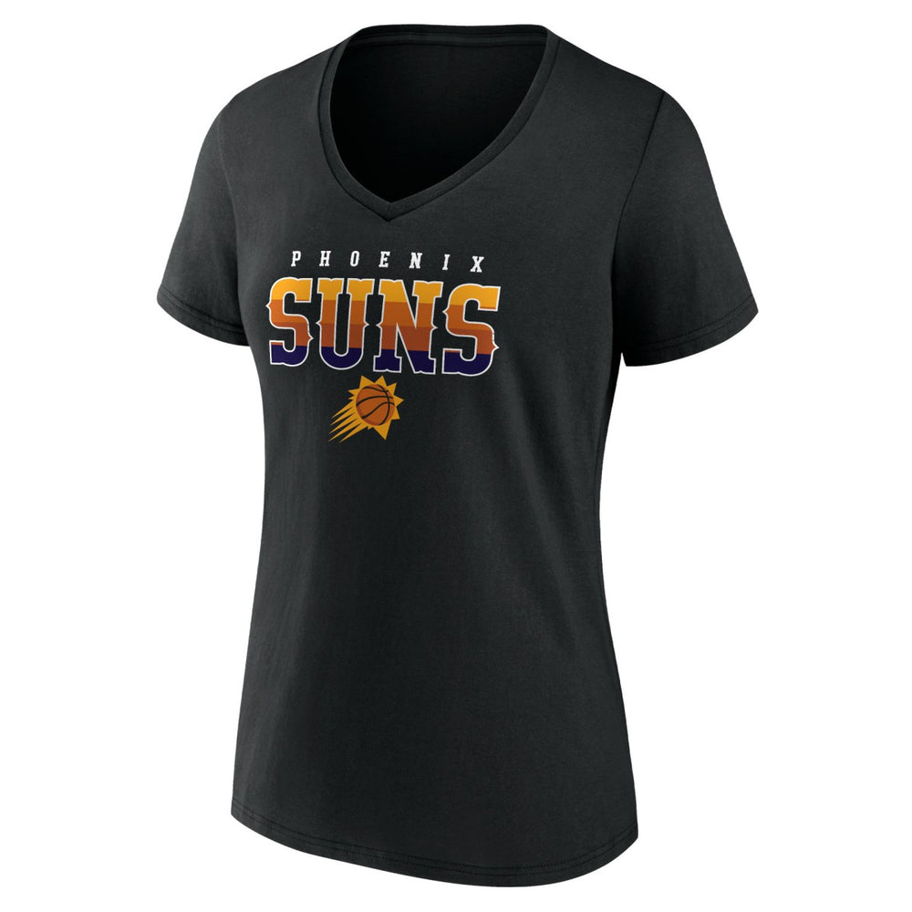 Phoenix Suns Women's Hometown Collection Sunrise V-Neck T-Shirt Black