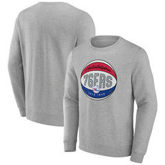 Philadelphia 76ers Hard Color Pullover Sweatshirt Gray