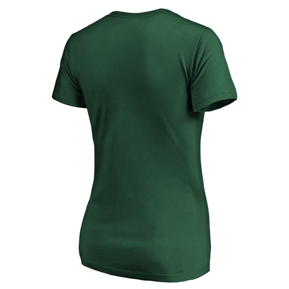Green Bay Packers Women's Script V-Neck T-Shirt Green