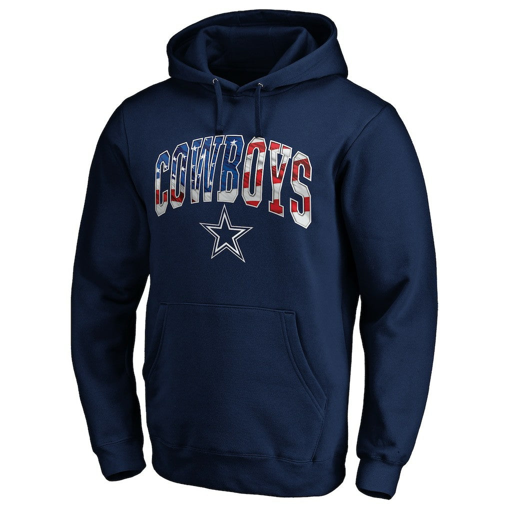 Dallas Cowboys Banner Wave Pullover Hoodie Navy