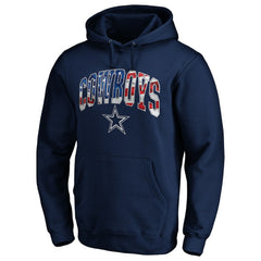 Dallas Cowboys Banner Wave Pullover Hoodie Navy