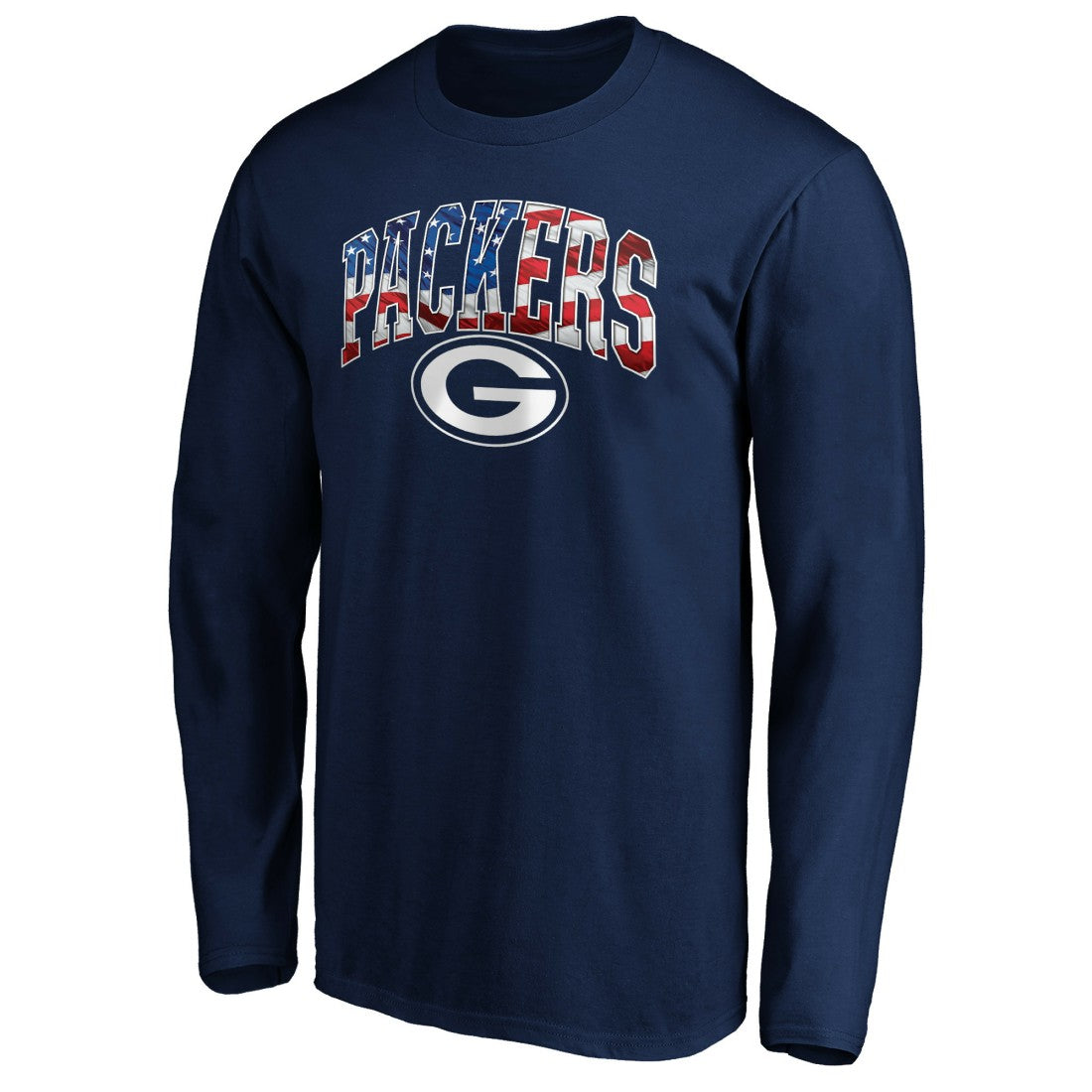 Green Bay Packers Banner Wave Long Sleeve T-Shirt Navy