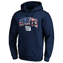 New York Giants Banner Wave Pullover Hoodie Navy