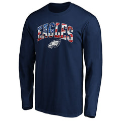Philadelphia Eagles Banner Wave Long Sleeve T-Shirt Navy