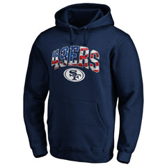 San Francisco 49ers Banner Wave Pullover Hoodie Navy