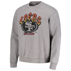 San Francisco 49ers The Wild Collective Unisex Distressed Pullover Sweatshirt Gray