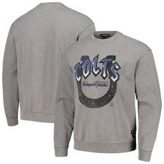 Indianapolis Colts The Wild Collective Unisex Distressed Pullover Sweatshirt Gray