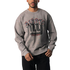 New York Giants The Wild Collective Unisex Distressed Pullover Sweatshirt Gray