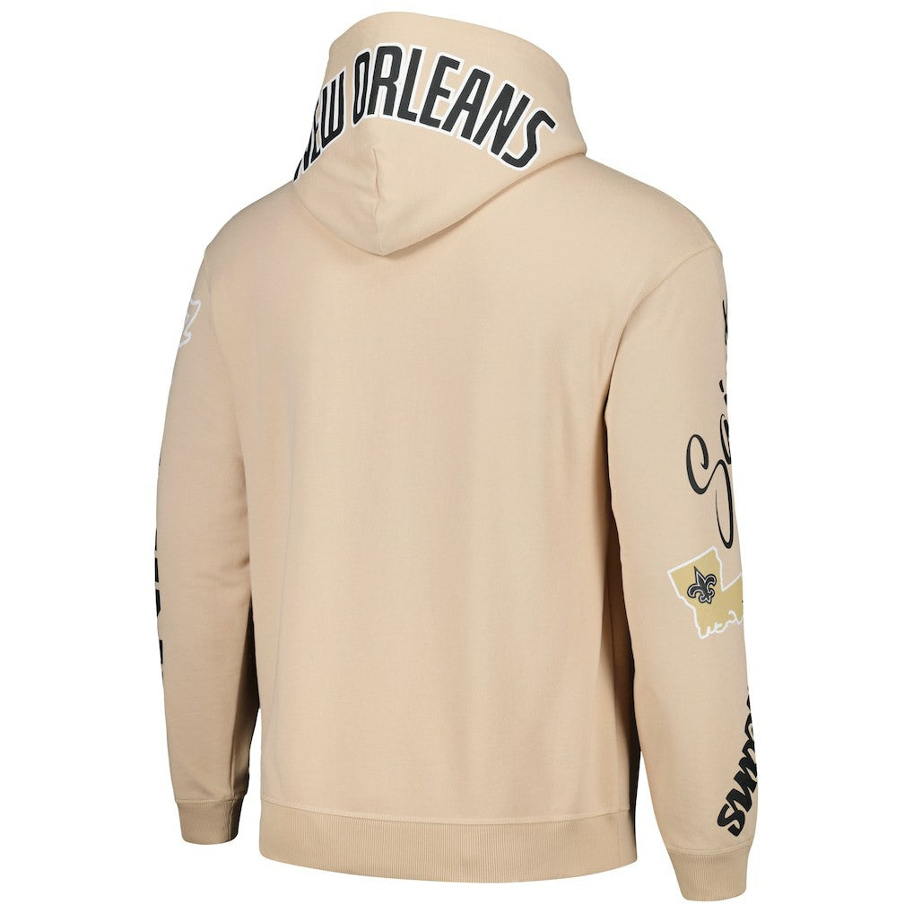 New Orleans Saints The Wild Collective Unisex Heavy Block Pullover Hoodie Cream