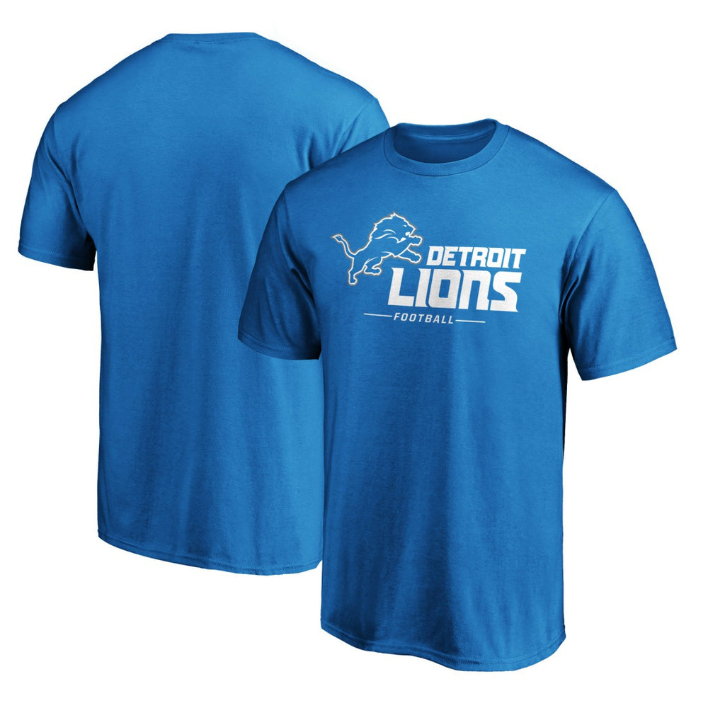 Detroit Lions Team Lockup T-Shirt Blue