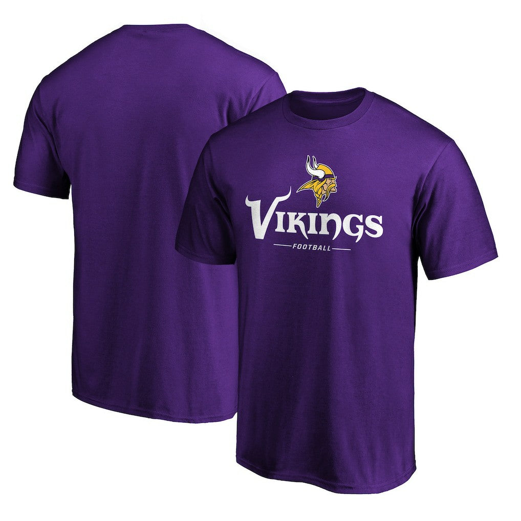 Minnesota Vikings Team Lockup T-Shirt Purple