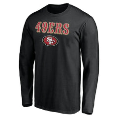 San Francisco 49ers Team Lockup Long Sleeve T-Shirt Black