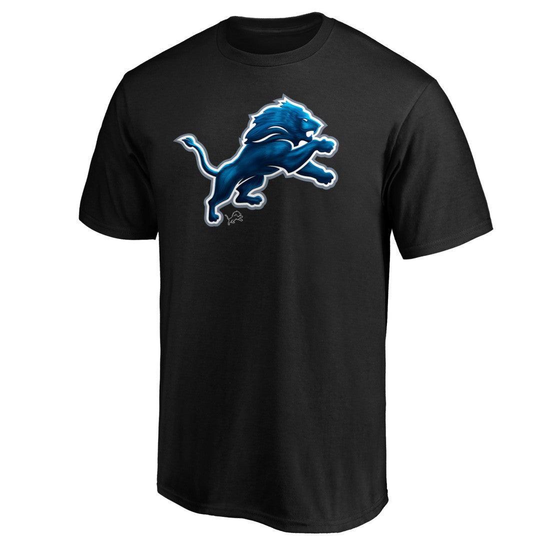 Detroit Lions Midnight Mascot Team Logo T-Shirt Black