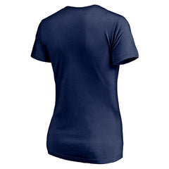 New England Patriots Women's Live For It V-Neck T-Shirt Navy