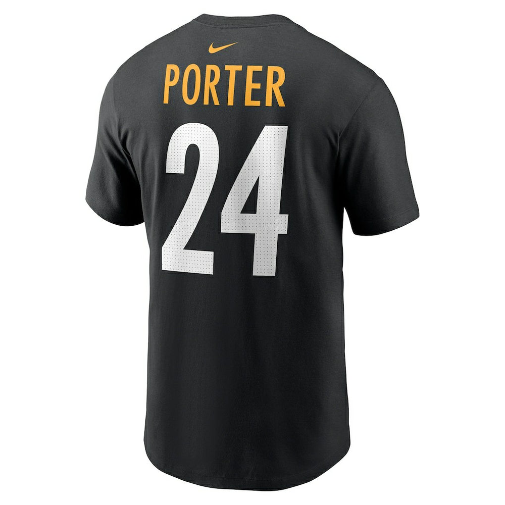 Nike Joey Porter Jr. Pittsburgh Steelers Player Name & Number T-Shirt Black