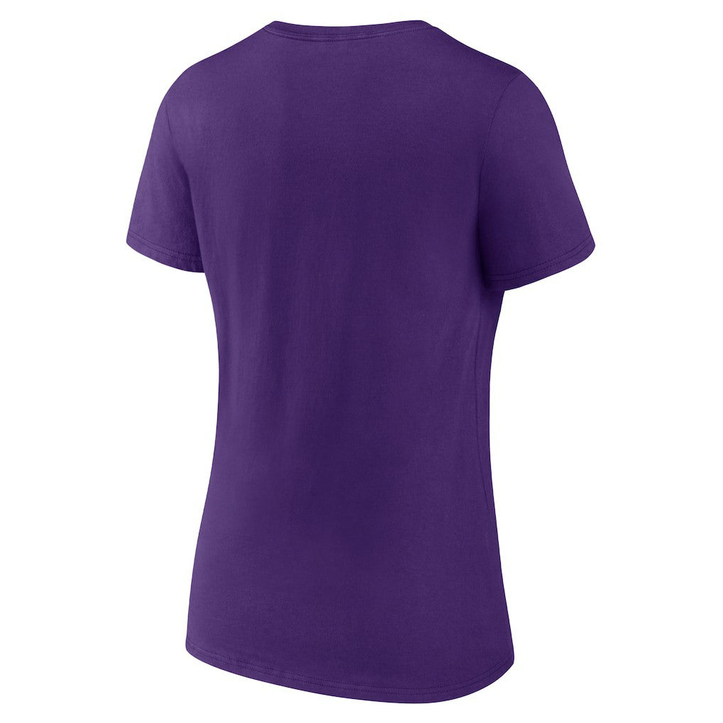 Minnesota Vikings Women's Hometown Collection Defend The North V-Neck T-Shirt Purple