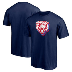 Chicago Bears Red White and Team T-Shirt Navy