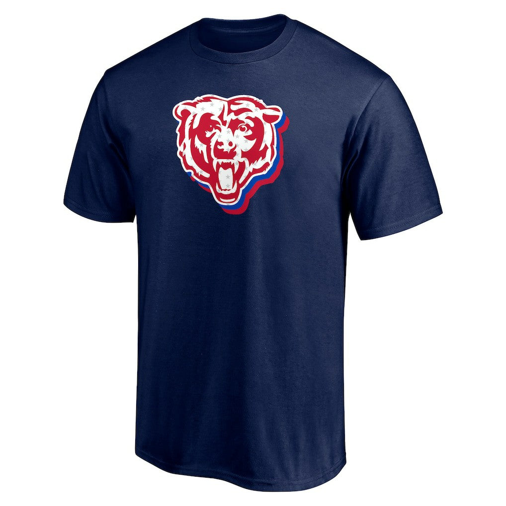 Chicago Bears Red White and Team T-Shirt Navy