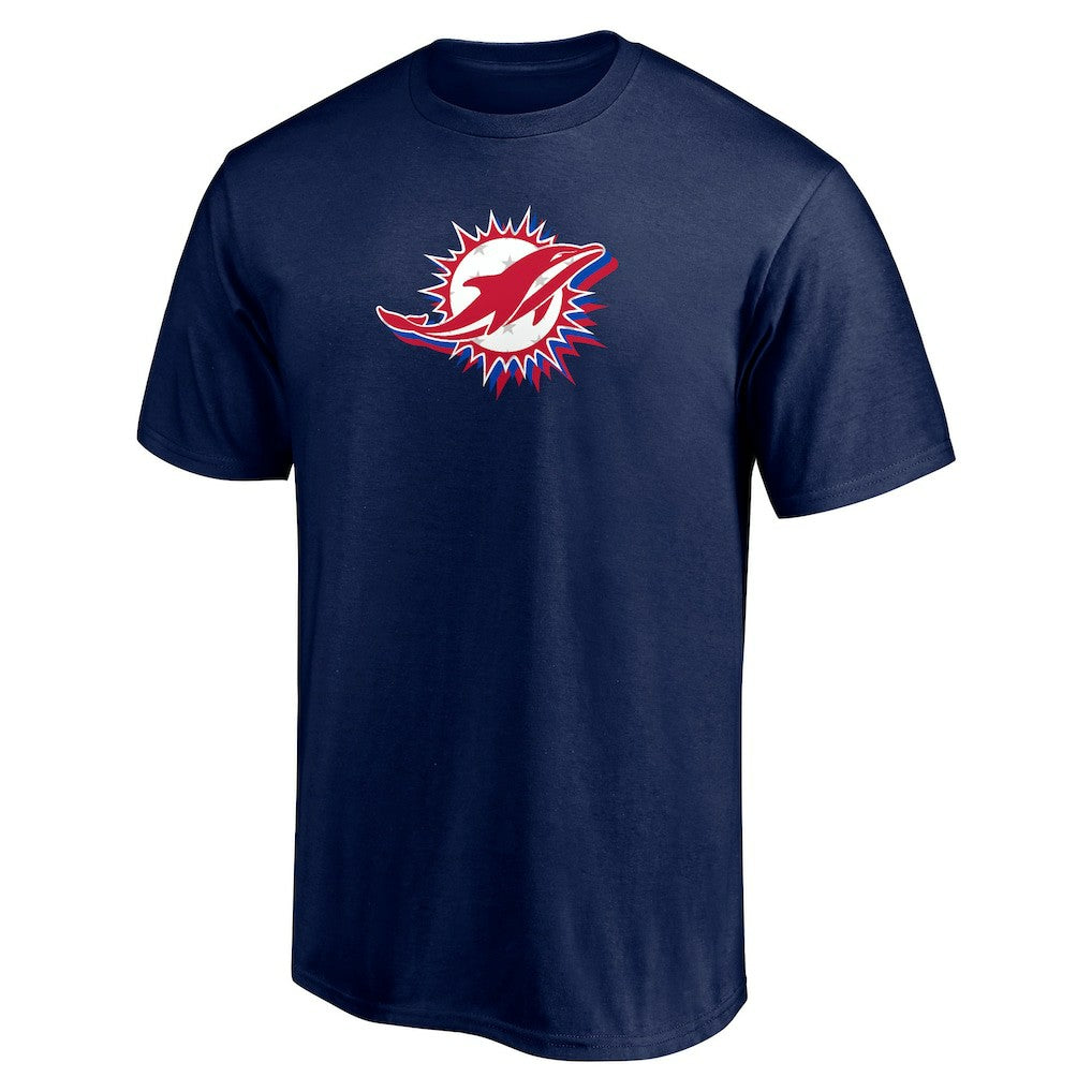 Miami Dolphins Red White and Team T-Shirt Navy