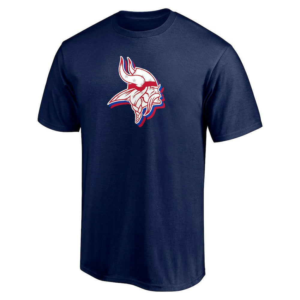 Minnesota Vikings Red White and Team T-Shirt Navy