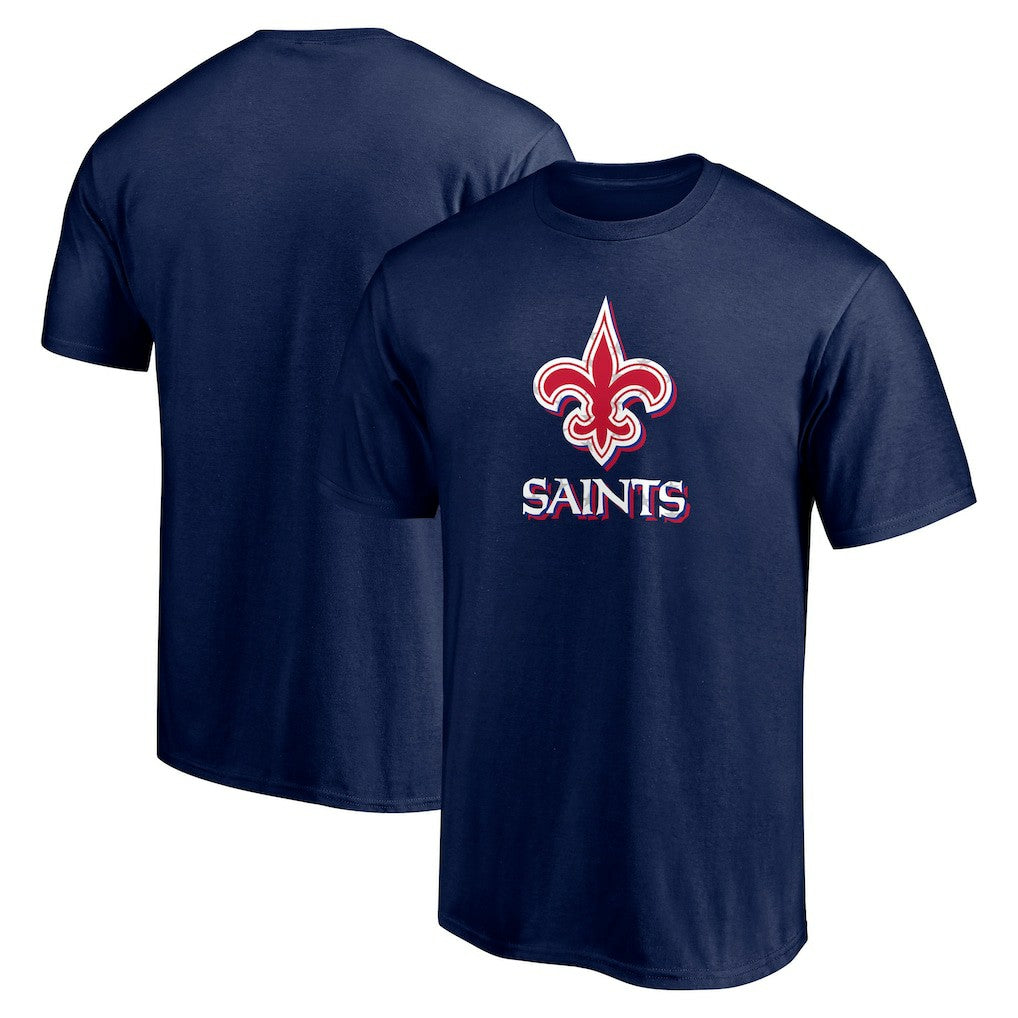 New Orleans Saints Red White and Team T-Shirt Navy