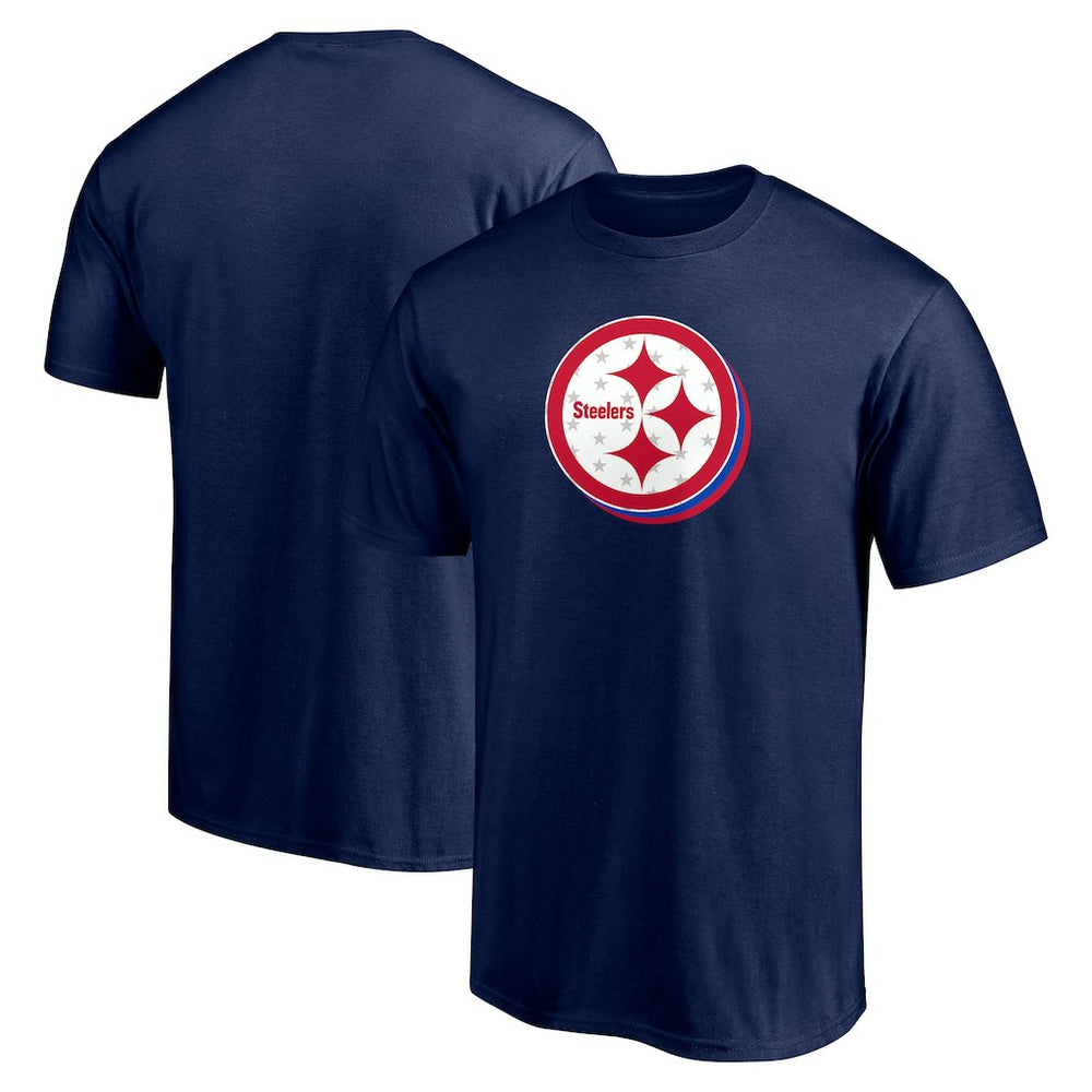 Pittsburgh Steelers Red White and Team T-Shirt Navy