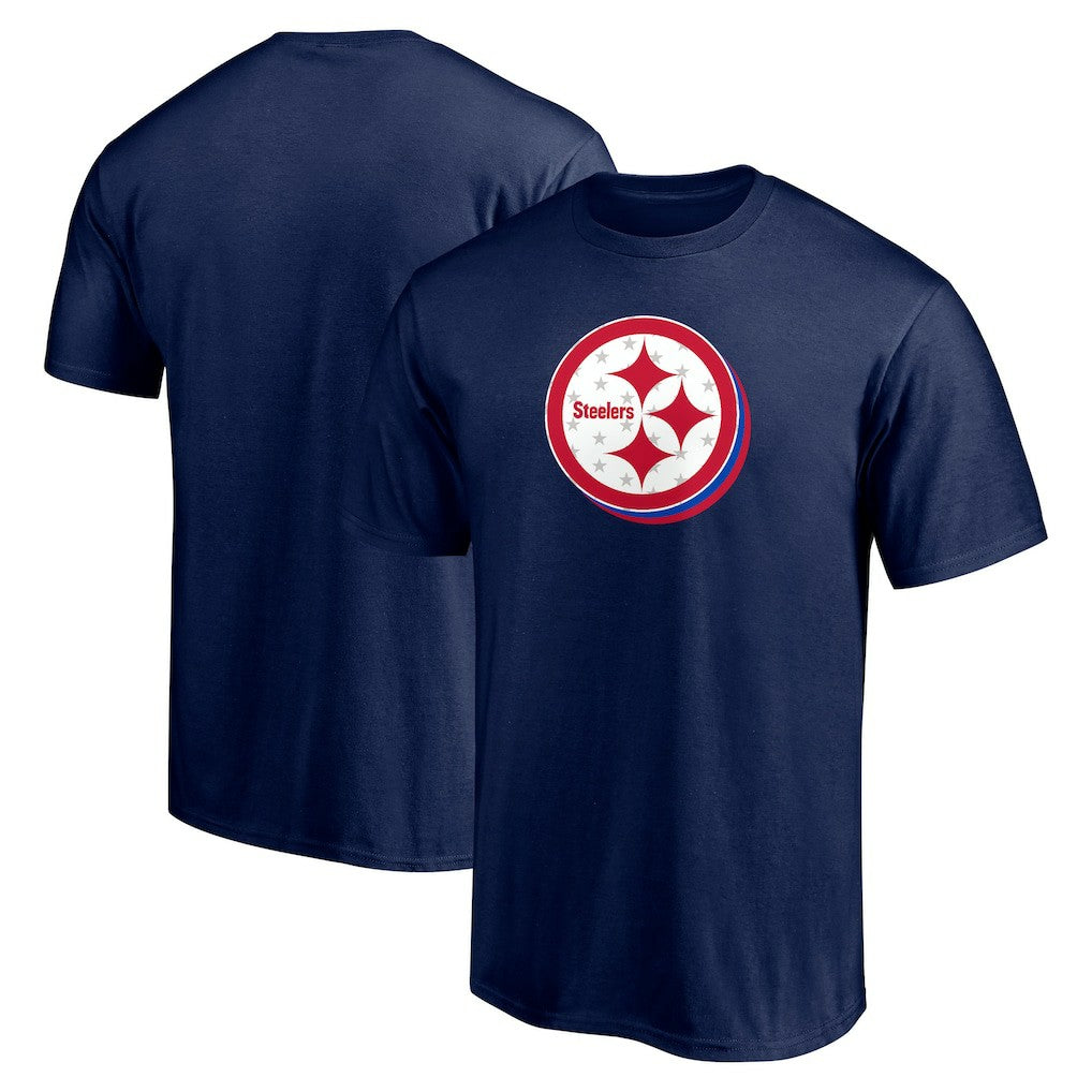 Pittsburgh Steelers Red White and Team T-Shirt Navy