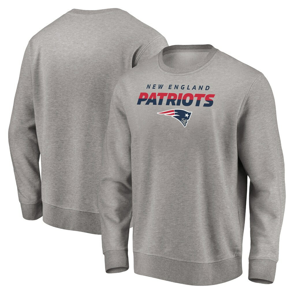 New England Patriots Elevate Play Pullover Sweatshirt Gray
