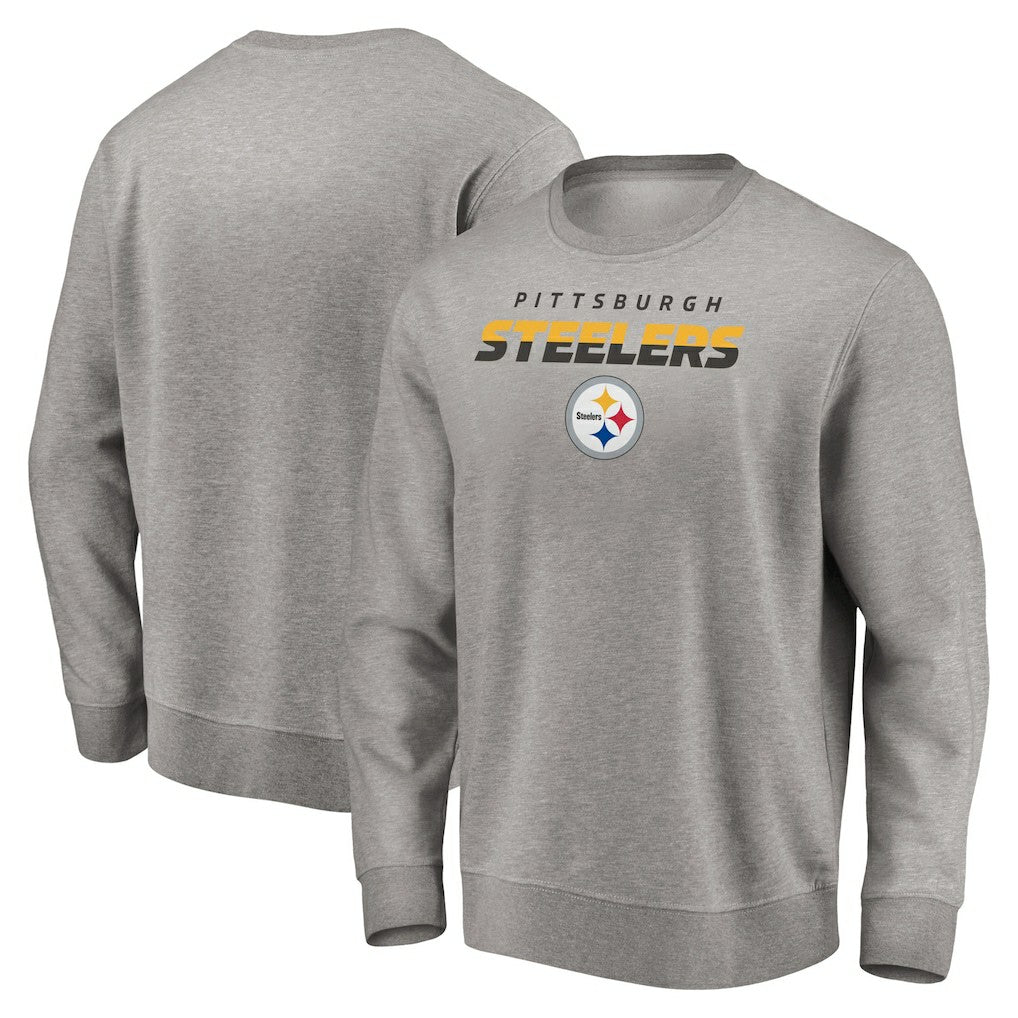 Pittsburgh Steelers Elevate Play Pullover Sweatshirt Gray
