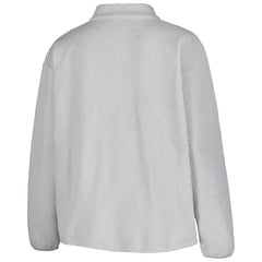 Cleveland Browns Profile Women's Plus Size Sherpa Quarter-Zip Jacket Gray