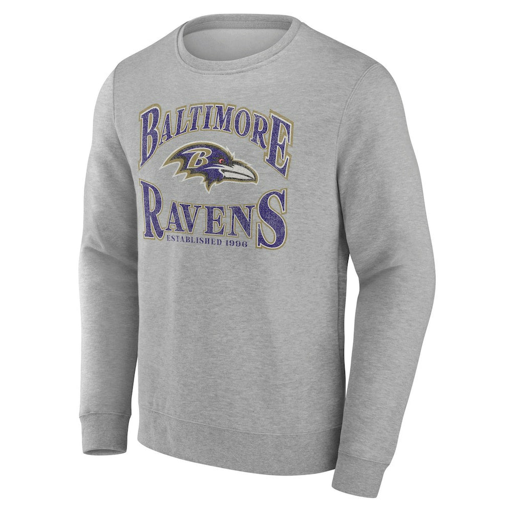 Baltimore Ravens Playability Pullover Sweatshirt Gray