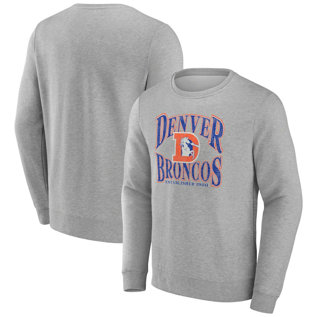 Denver Broncos Playability Pullover Sweatshirt Gray