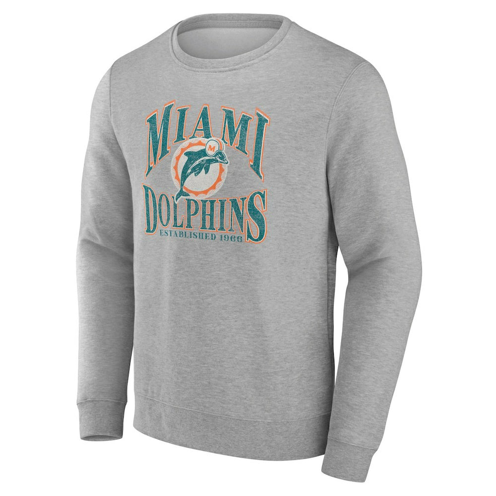 Miami Dolphins Playability Pullover Sweatshirt Gray