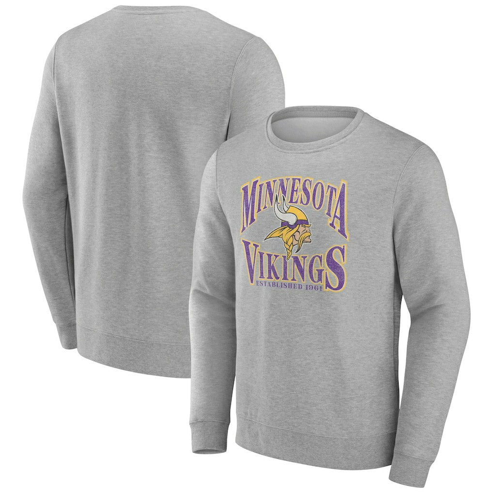 Minnesota Vikings Playability Pullover Sweatshirt Gray