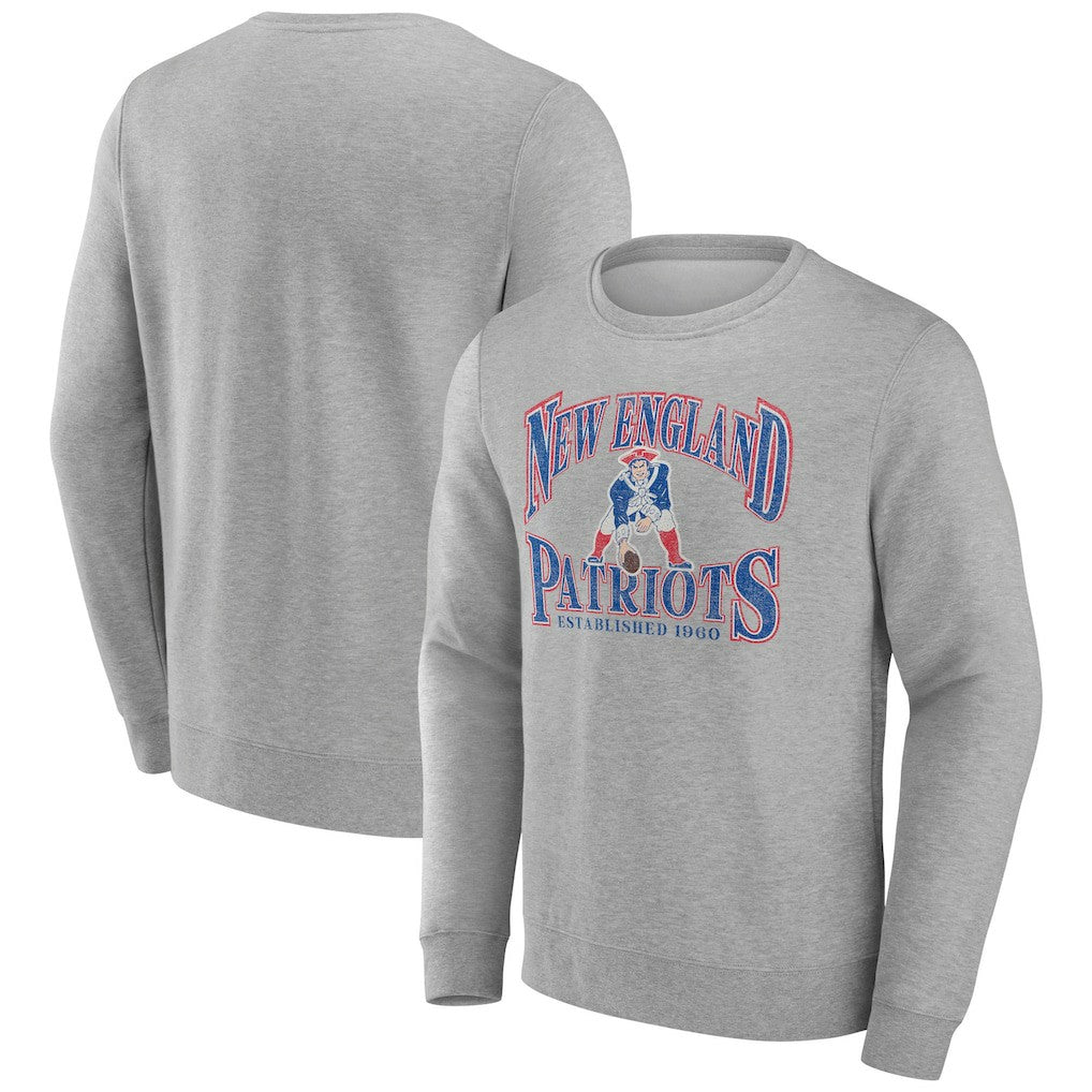 New England Patriots Playability Pullover Sweatshirt Gray