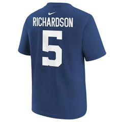 Nike Anthony Richardson Sr. Indianapolis Colts Youth Player Name & Number T-Shirt Royal
