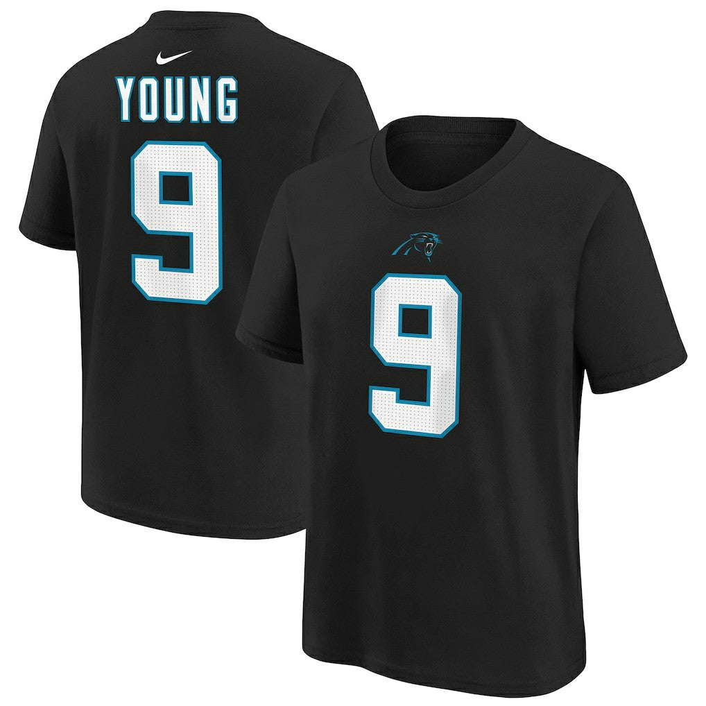 Nike Bryce Young Carolina Panthers Youth Player Name & Number T-Shirt Black