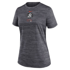 Baltimore Orioles Nike Women's City Connect Practice Velocity T-Shirt - Charcoal - Nike Lifestyle